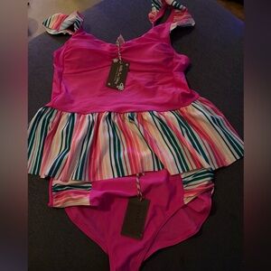 Matilda Jane Bright Pink tankini swimsuit